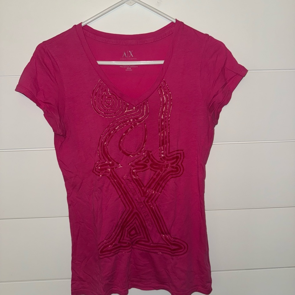Armani Exchange Pink Short Sleeve Tee